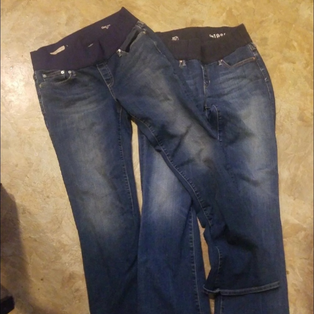 Two Pair Gap Maternity Jeans